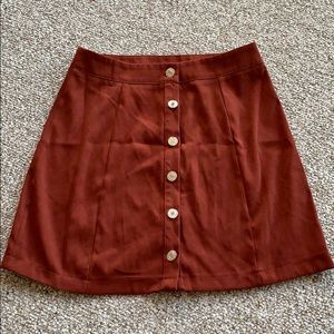 Shein button down skirt